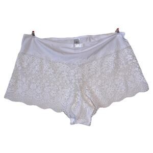 Women's Pretty Secrets Lottie White Lace Briefs Size 18 NEW! NWOT